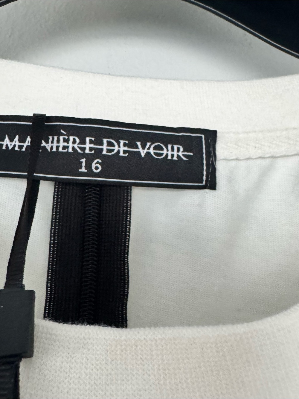 NWT Maniere De Voir Corset Top 12 UK 16 Two Tone Colorblock Artsy Going Out Y2K - Picture 8 of 11